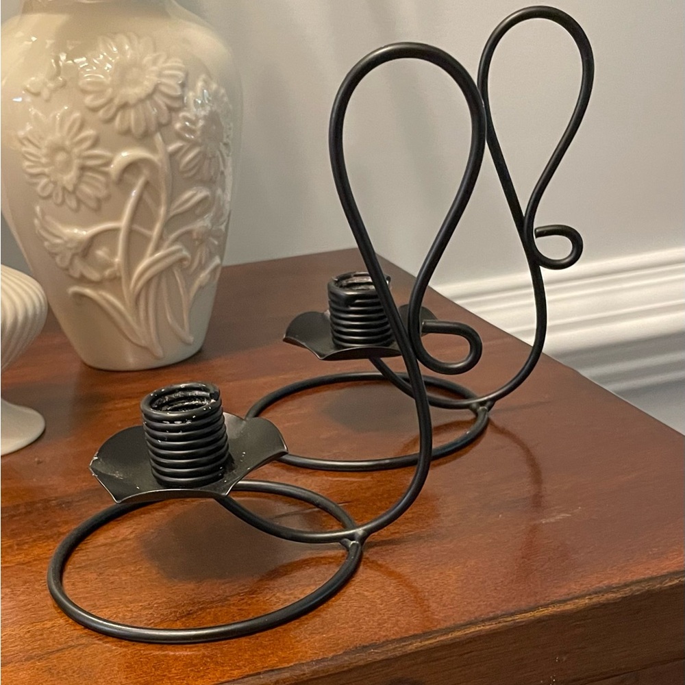 Black Metal Candle Holders